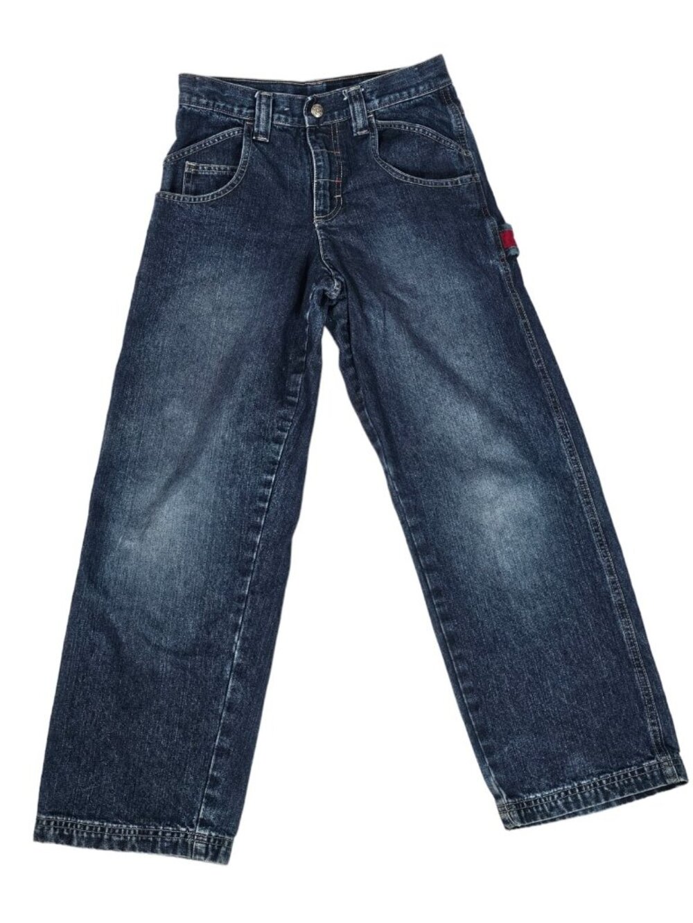 Vintage Lee Boys Carpenter Jeans Size 12 Loose Fit Faded Denim Blue Y2K